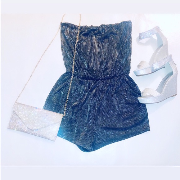 June Born In July Dresses & Skirts - MOVING SALE! ✨ metallic romper in black!